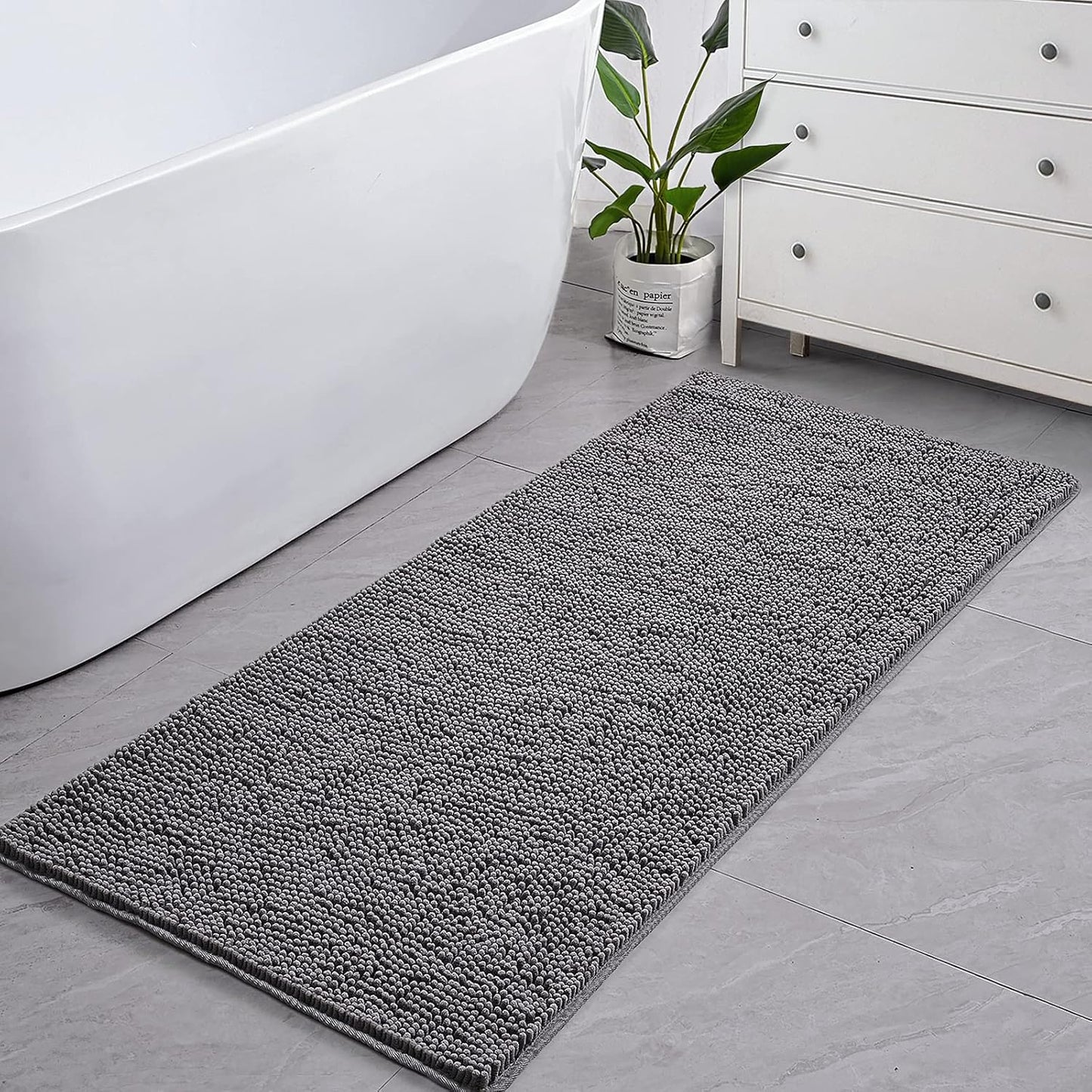 Luxury Bathroom Rug Shaggy Bath Mat 