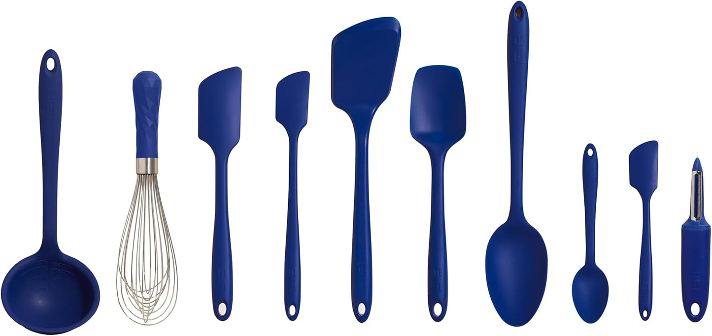 : Get It Right - 5 Piece Silicone Utensil Set - Ladle, Spatula, Flip, Spoon & Spoonula - Non-Stick - Heat Resistant - Dishwasher Safe - Kitchen Utensils - Baking Supplies - BPA & BPS Free - Mint