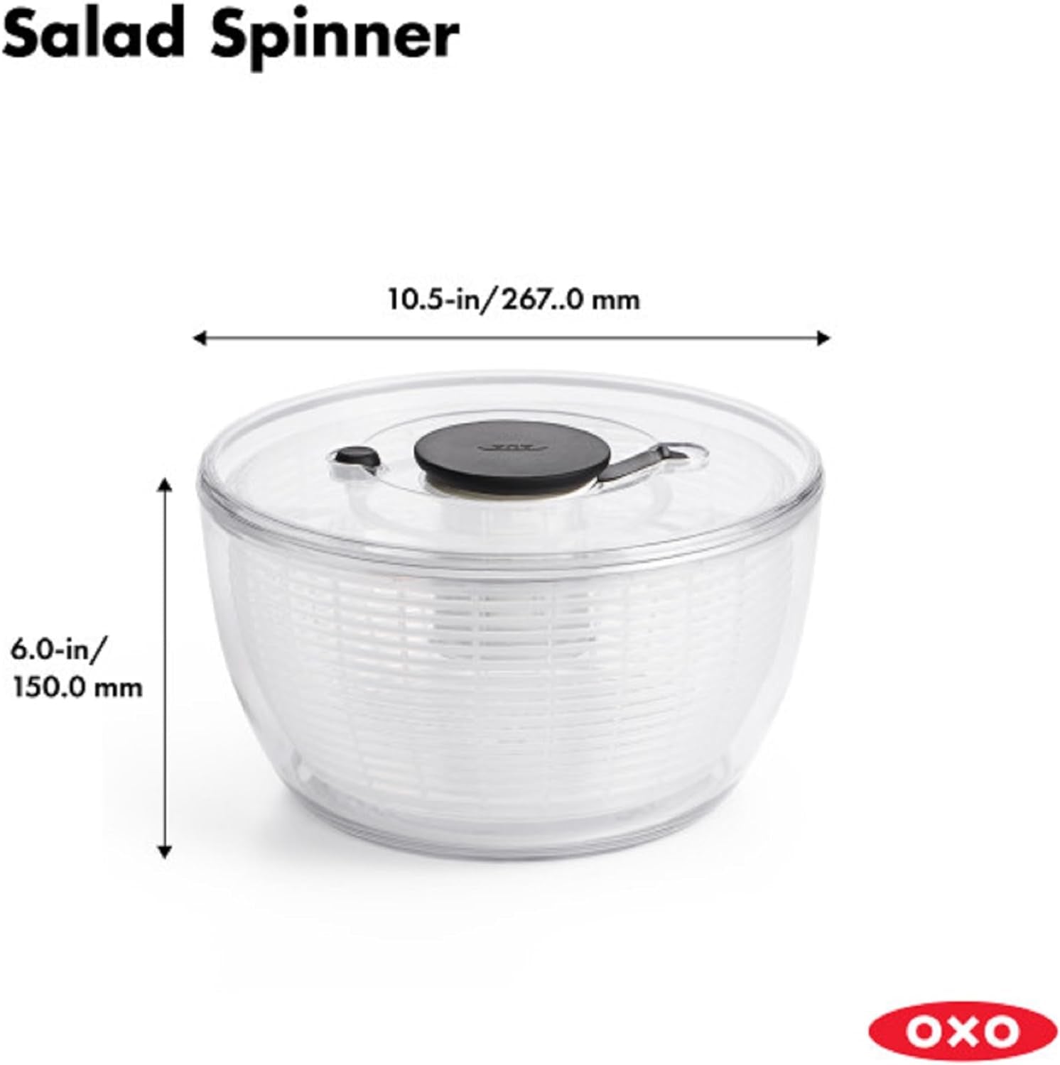 Good Grips Large Salad Spinner - 6.22 Qt., White