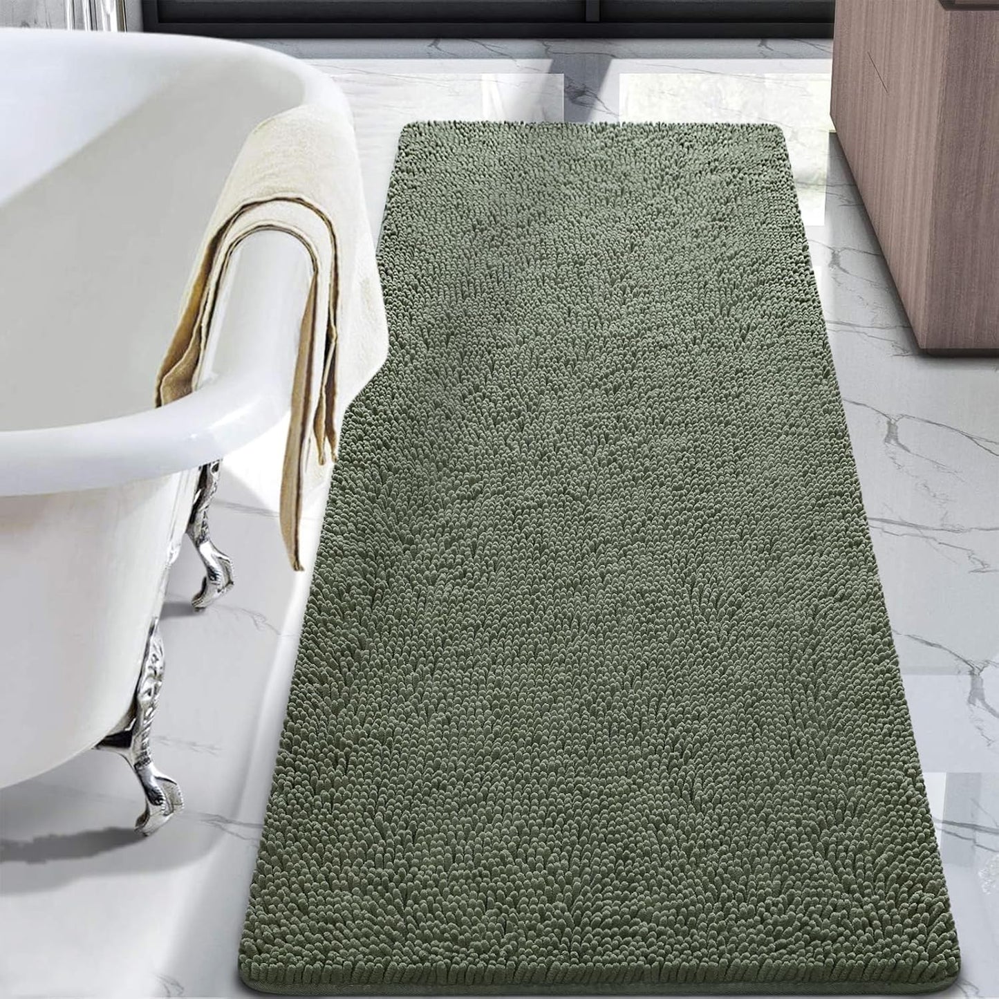 Luxury Bathroom Rug Shaggy Bath Mat 