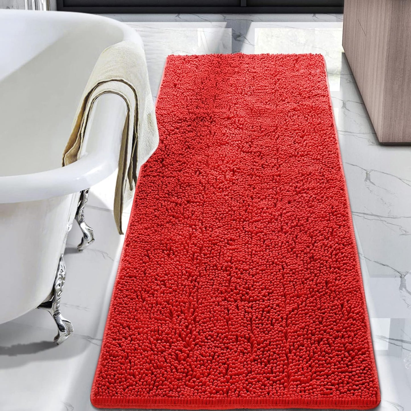 Luxury Bathroom Rug Shaggy Bath Mat 