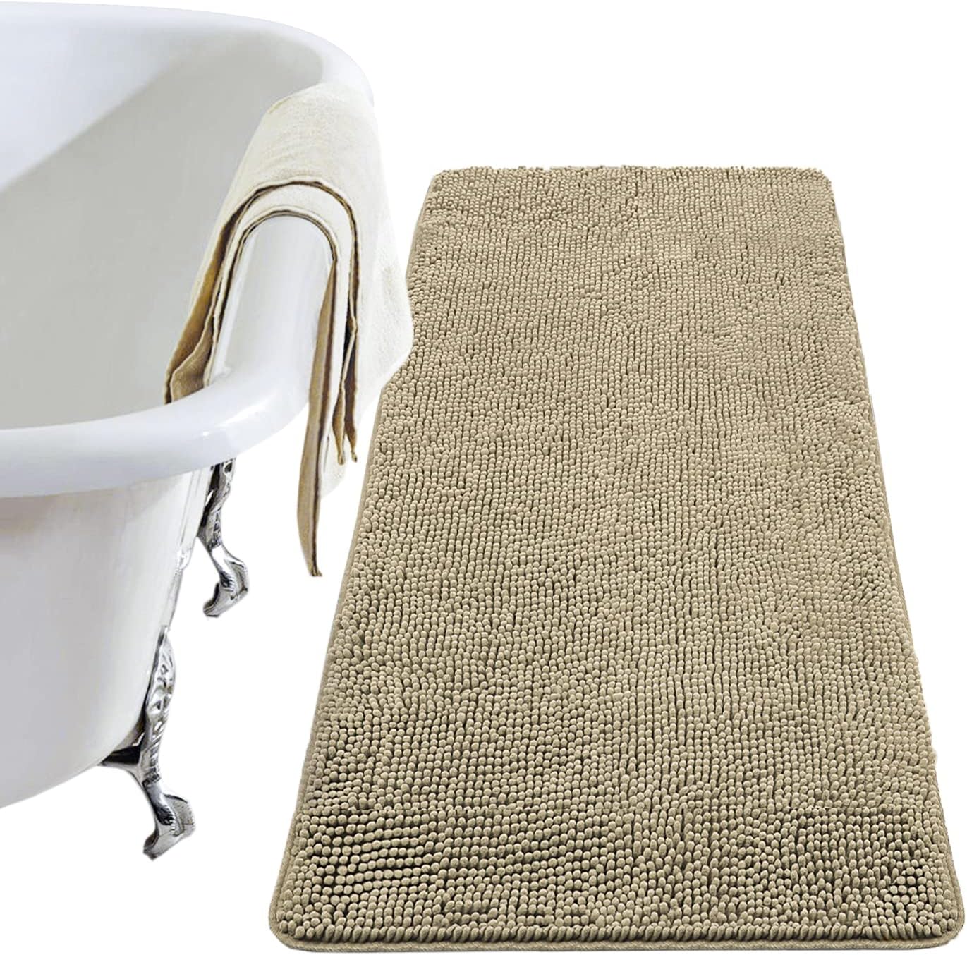 Luxury Bathroom Rug Shaggy Bath Mat 