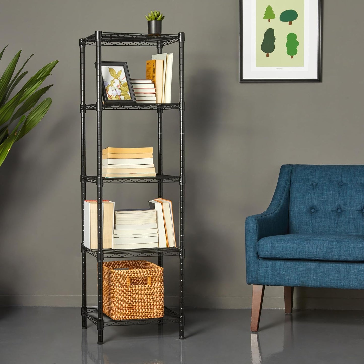  Tower Adjustable Storage Shelving Unit